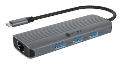 Raidsonic Icy Box IB-DK4034A-CPD 6-in-1 USB Type-C Dock Black