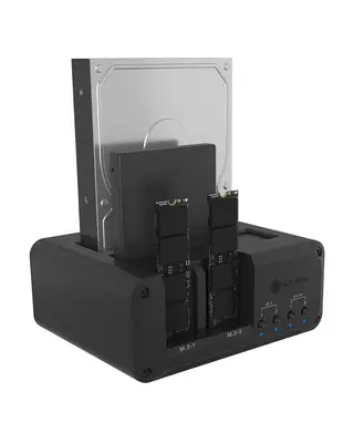 Raidsonic Icy Box Club Case 2925 - 4 rekeszes ház 2 db M.2 NVMe és 2 db 2,5"/3,5" HDD/SSD számára