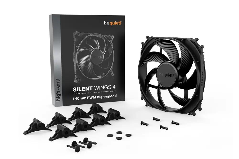Be Quiet! Cooler 14cm - SILENT WINGS 4 140mm PWM high-speed (1900rpm, 29,3dB, fekete) – 4. kép