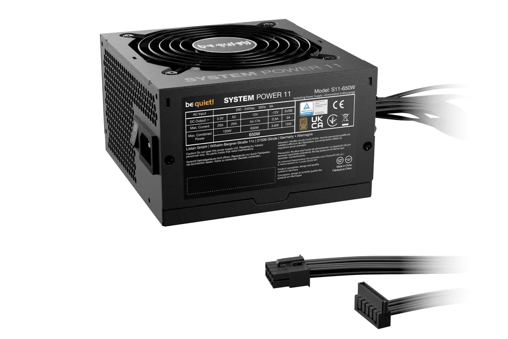 Be Quiet! Tápegység 650W - SYSTEM POWER 11 (80+ Bronze, ATX3.1, PCIe5.1, fekete) – 2. kép