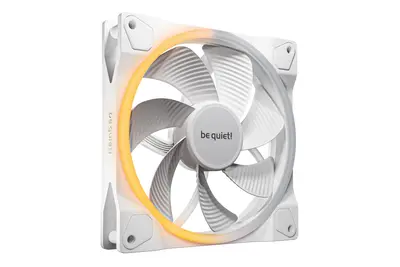 Be Quiet! Cooler 14cm - LIGHT WINGS 140mm PWM Reverse White (RGB, 1300rpm, 25,5dB, fehér)