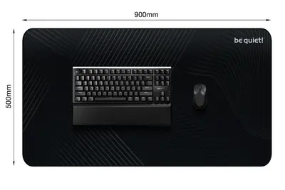 Be Quiet! Egérpad - Mousepad XL (900 x 500 x 3mm; fekete) – 2. kép