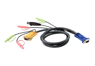 ATEN USB KVM Cable with 3 in 1 SPHD and Audio 1,8m Black