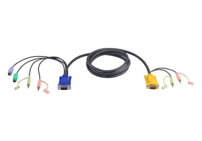 ATEN PS/2 KVM Cable with 3 in 1 SPHD and Audio 1,8m Black