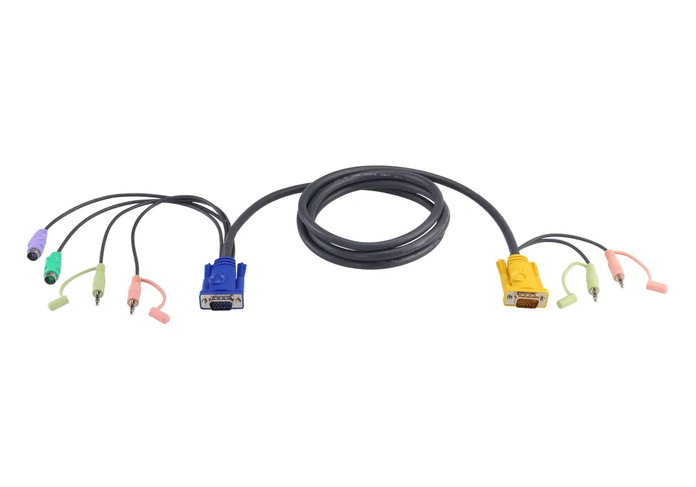 ATEN PS/2 KVM Cable with 3 in 1 SPHD and Audio 1,8m Black