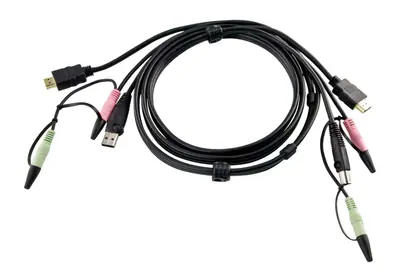ATEN USB HDMI KVM Cable with Audio 1,8m Black