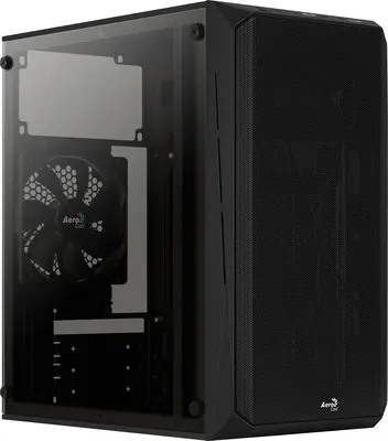 AeroCool CS-107 V1 ablakos fekete Mesh M-ATX ház CAAC358 – 2. kép