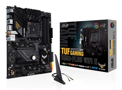 Asus Alaplap - AMD TUF GAMING B550-PLUS WIFI II AM4 (B550, 4xDDR4 4800MHz, 6xSATA3, 2x M.2, 4xUSB2.0, 8xUSB3.2)