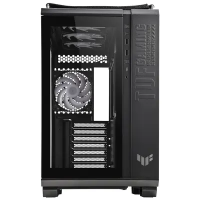 ASUS Ház TUF Gaming GT502 Plus, Tápegység nélkül, Fekete, Üvegfalú