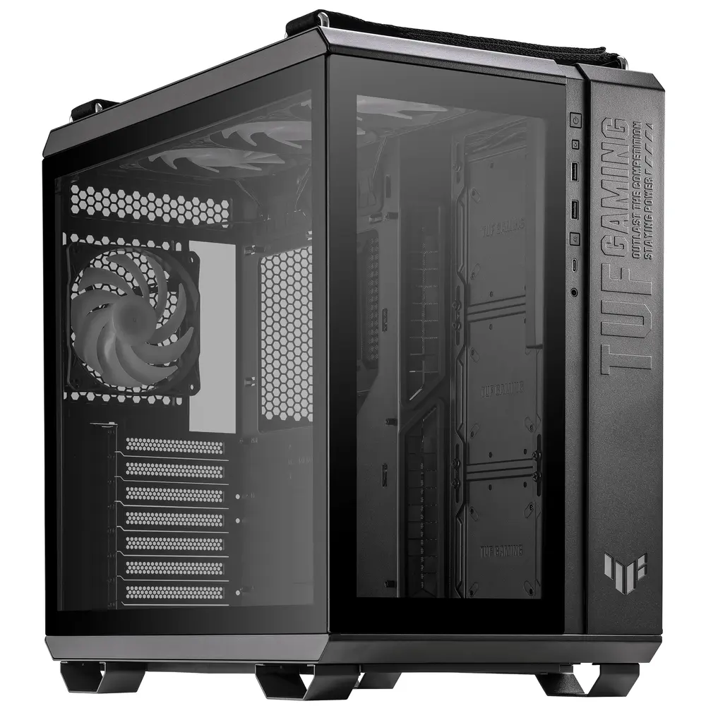 ASUS Ház TUF Gaming GT502 Plus, Tápegység nélkül, Fekete, Üvegfalú – 3. kép