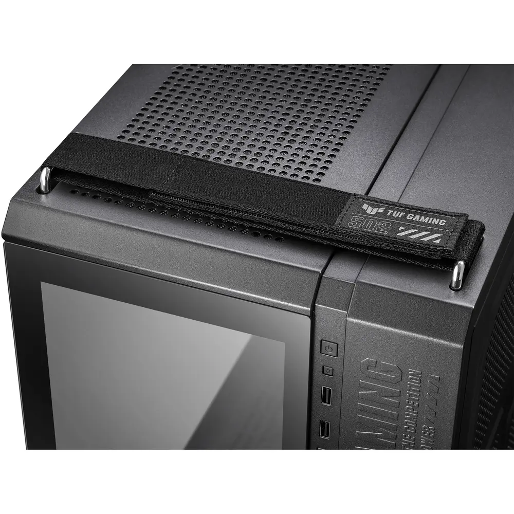 ASUS Ház TUF Gaming GT502 Plus, Tápegység nélkül, Fekete, Üvegfalú – 5. kép