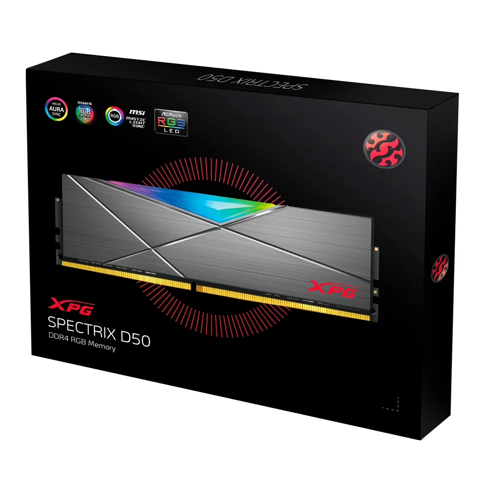A-Data 16GB DDR4 3200MHz Kit(2x8GB) Spectrix D50 Black – 4. kép