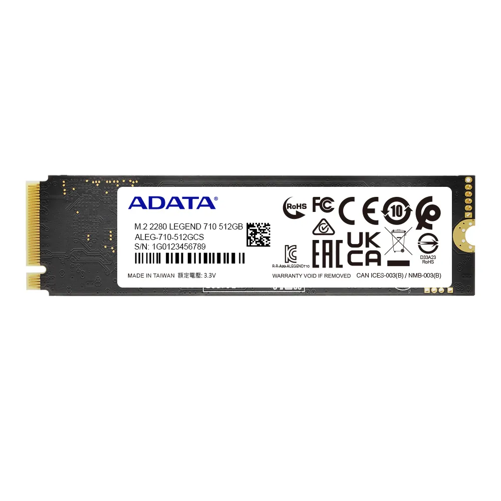 A-Data 512GB M.2 2280 NVMe Legend 710 – 7. kép