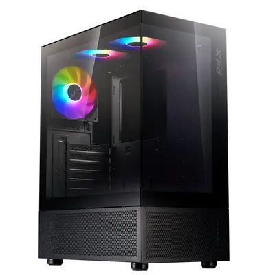 ADATA XPG Ház Midi ATX Invader X Mini, 5x120mm RGB ventilátor, Tápegység nélkül, üvegfalú, fekete – 2. kép