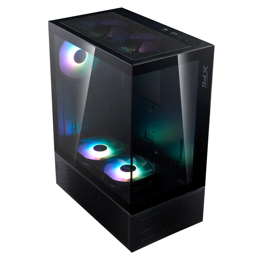 ADATA XPG Ház Midi ATX Invader X Mini, 5x120mm RGB ventilátor, Tápegység nélkül, üvegfalú, fekete – 8. kép