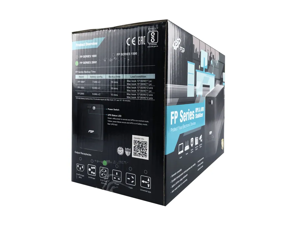 FSP FP 1000VA UPS szünetmentes tápegység – 5. kép