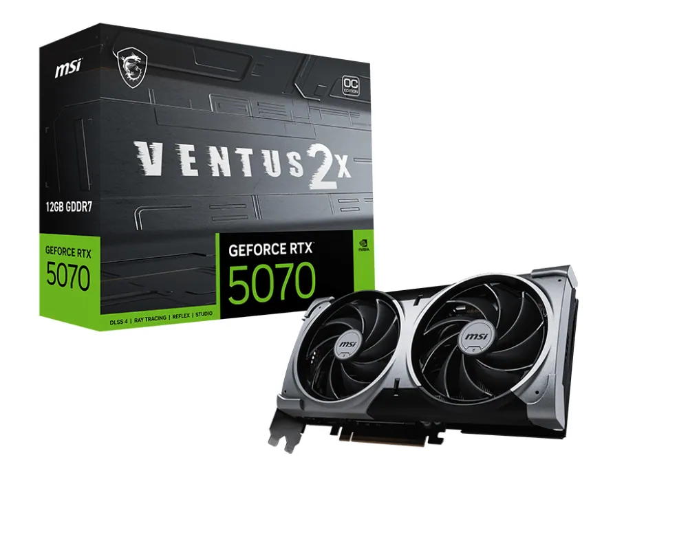 MSI GeForce RTX 5070 Ventus 2X OC 12GB GDDR7 192-bit grafikus kártya