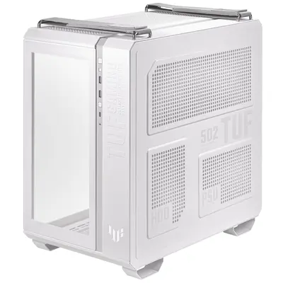 ASUS Ház TUF Gaming GT502 Plus, Tápegység nélkül, Fehér, Üvegfalú