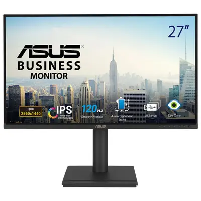 ASUS BE27AQG LED Monitor 27" IPS 2560x1440, HDMI/Displayport, 120Hz, hangszóró