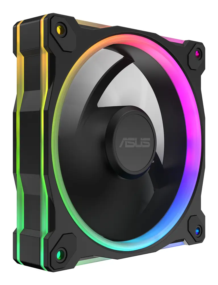 Asus Prime MR120 ARGB rendszerventilátor - 120mm, 21dBA, PWM, 1600rpm, 28mm, fekete – 2. kép