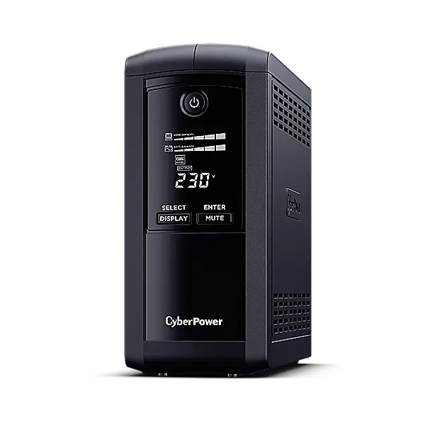 CYBERPOWER UPS VP1000ELCD (4x Schuko) 1000VA 550W 230V szünetmentes tápegység + USB LINE-INTERAKTÍV