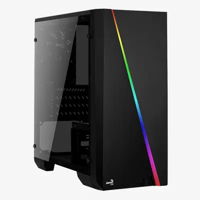 AeroCool Cylon Mini TG RGB edzett üveg ablakos fekete ház CAAC296