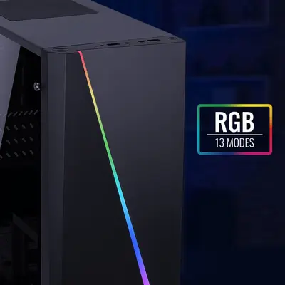 AeroCool Cylon Mini TG RGB edzett üveg ablakos fekete ház CAAC296 – 2. kép