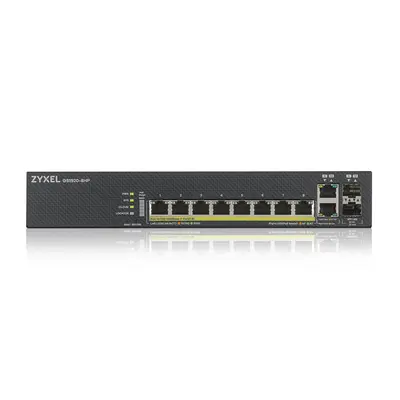 ZYXEL Switch 8x1000Mbps (8xPOE) + 2xGigabit kombó SFP+, Fémházas Menedzselhető (8GbE port), GS1920-8HPV2-EU0101F – 2. kép