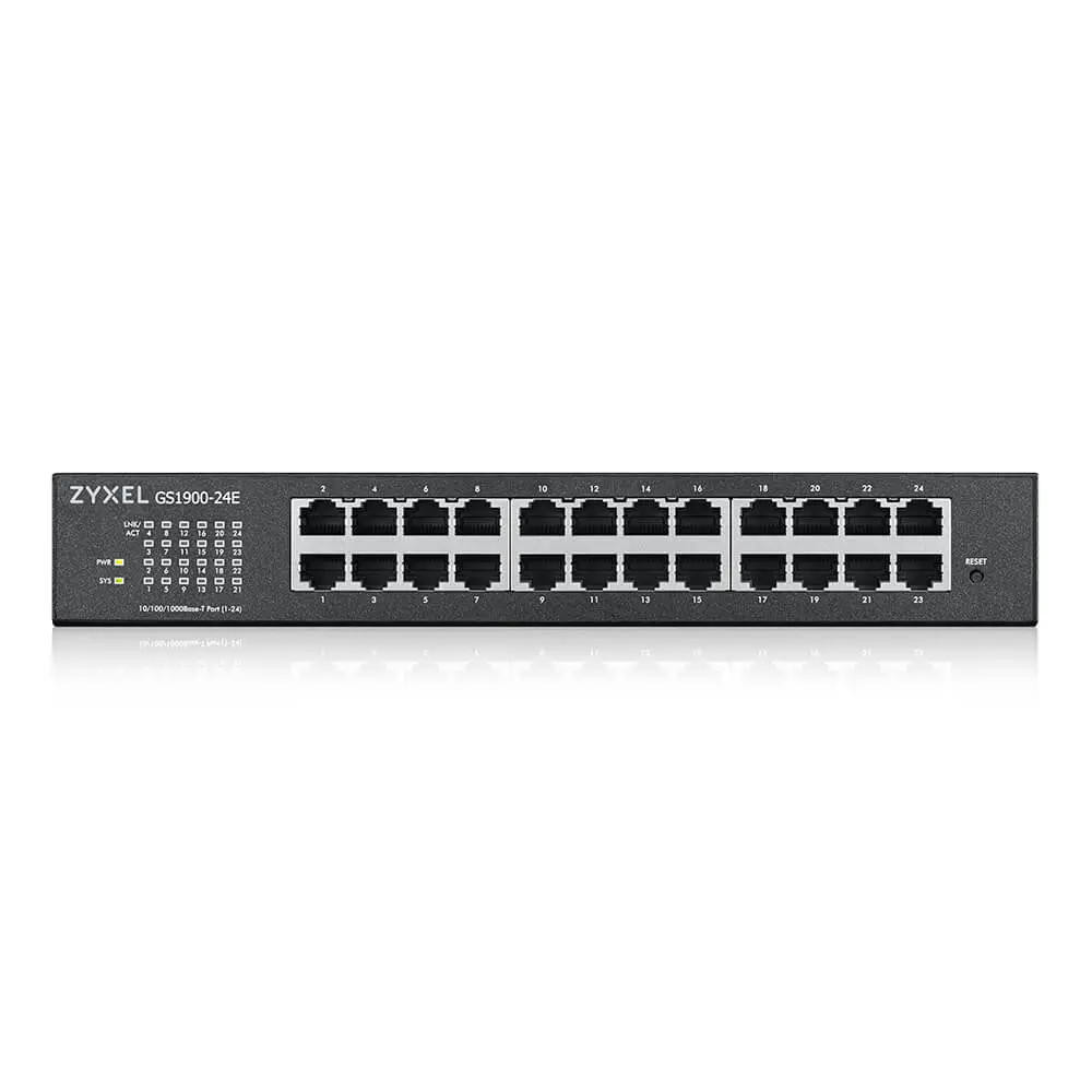 ZYXEL Switch 24x1000Mbps, Fémházas Menedzselhető (24 GbE port), GS1900-24E-EU0103F – 3. kép