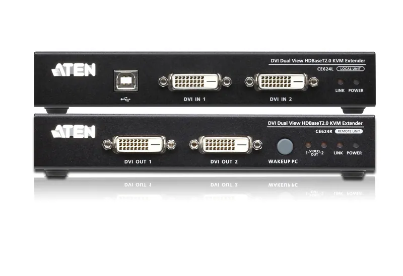 ATEN USB DVI Dual View HDBaseT 2.0 KVM Extender (1920 x 1200 @100 m) – 3. kép
