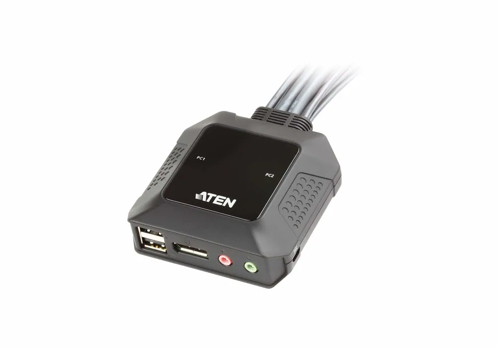 ATEN CS22DP 2-Port USB DisplayPort Cable KVM Switch with Remote Port Selector – 3. kép