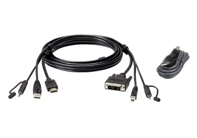 ATEN HDMI to DVI-D Secure KVM Cable Kit 1,8m Cable Black