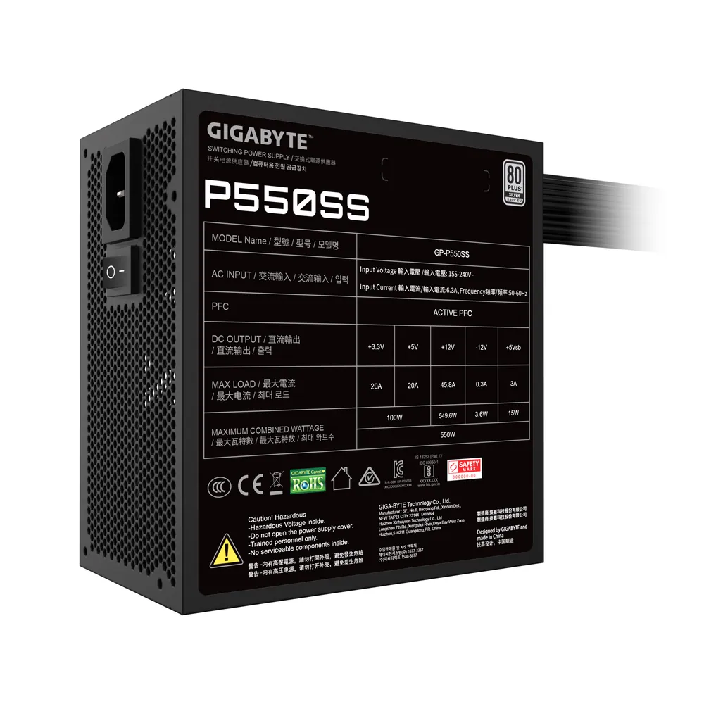 Gigabyte 550W 80+ Silver P550SS – 7. kép