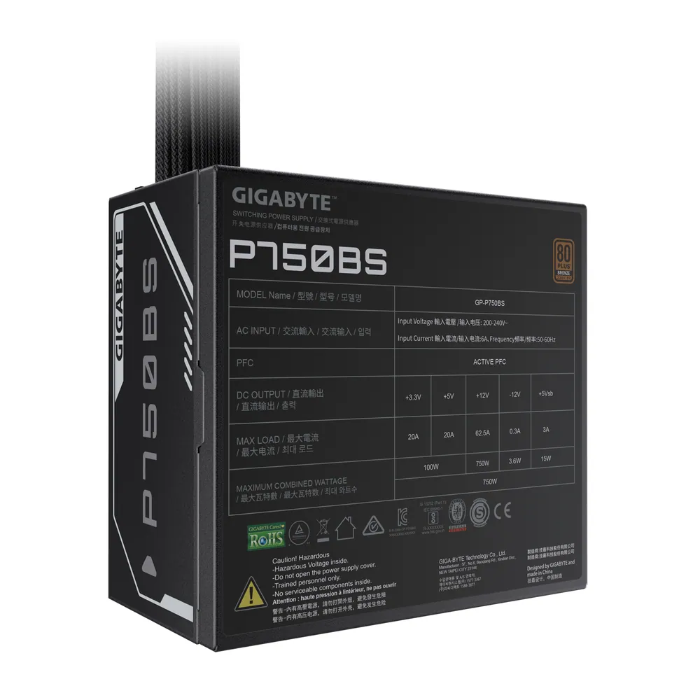 Gigabyte 750W 80+ Bronze – 6. kép