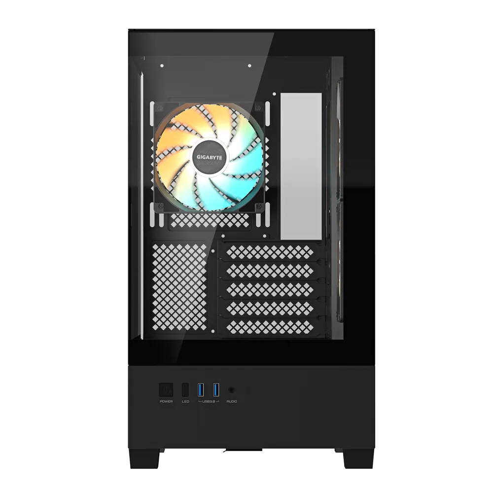 Gigabyte C201 Panoramic Tempered Glass Black – 4. kép
