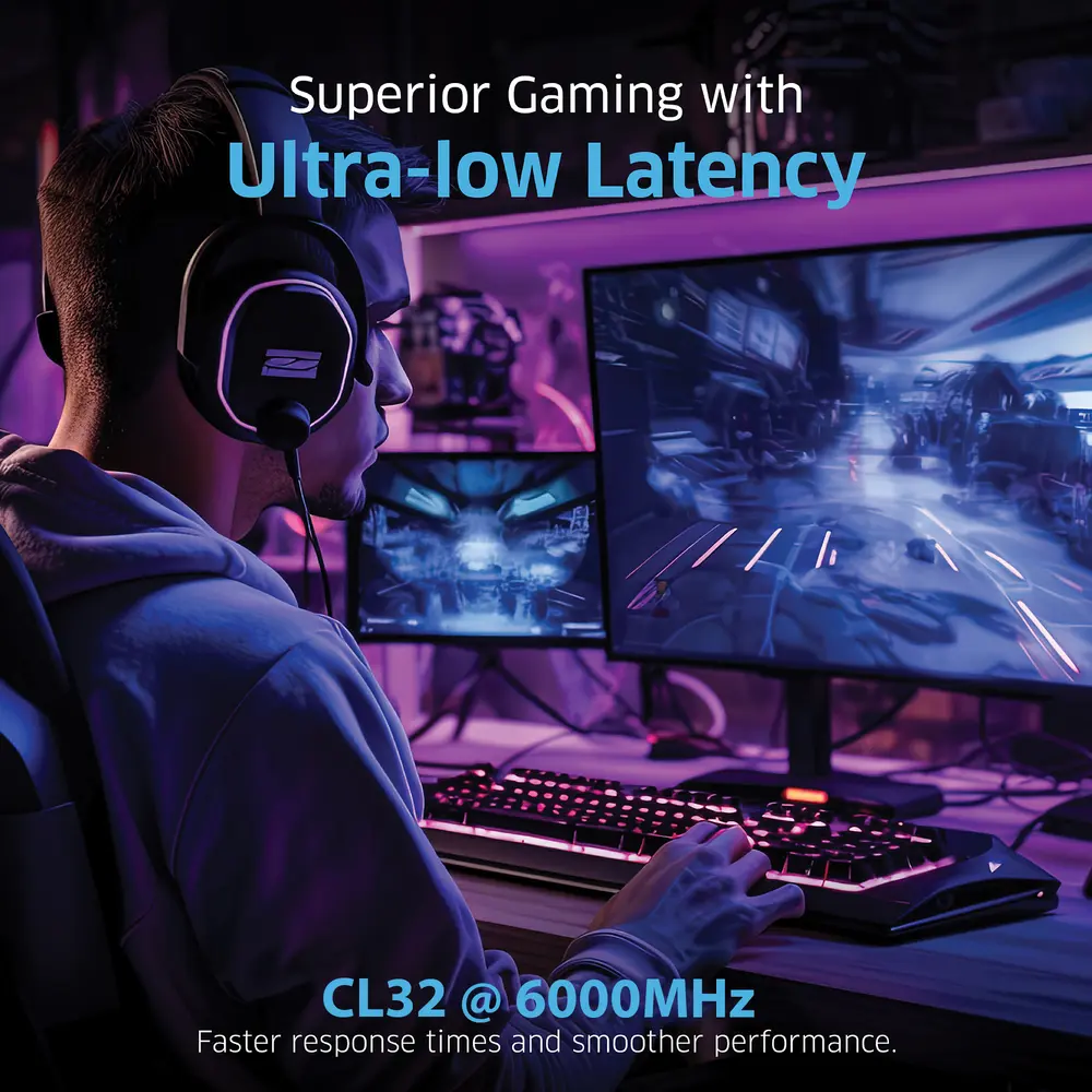 KLEVV FIT V 32GB 6000MT/s DDR5 memória CL30 Kit of 2 AMD-re optimalizált és Intel 14 Gen és korábbi CPU-kal kompatibilis – 2. kép