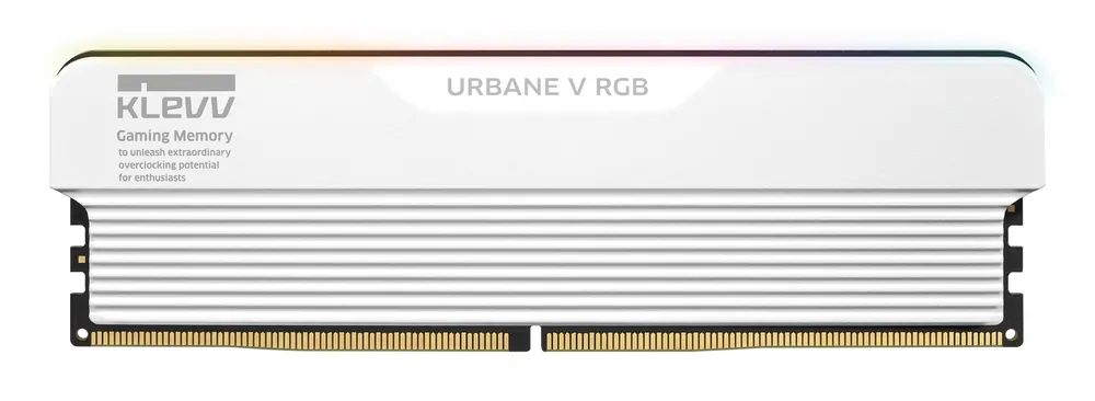 KLEVV URBANE V RGB 32GB 6000MT/s DDR5 memória CL28 Kit of 2 fehér RGB