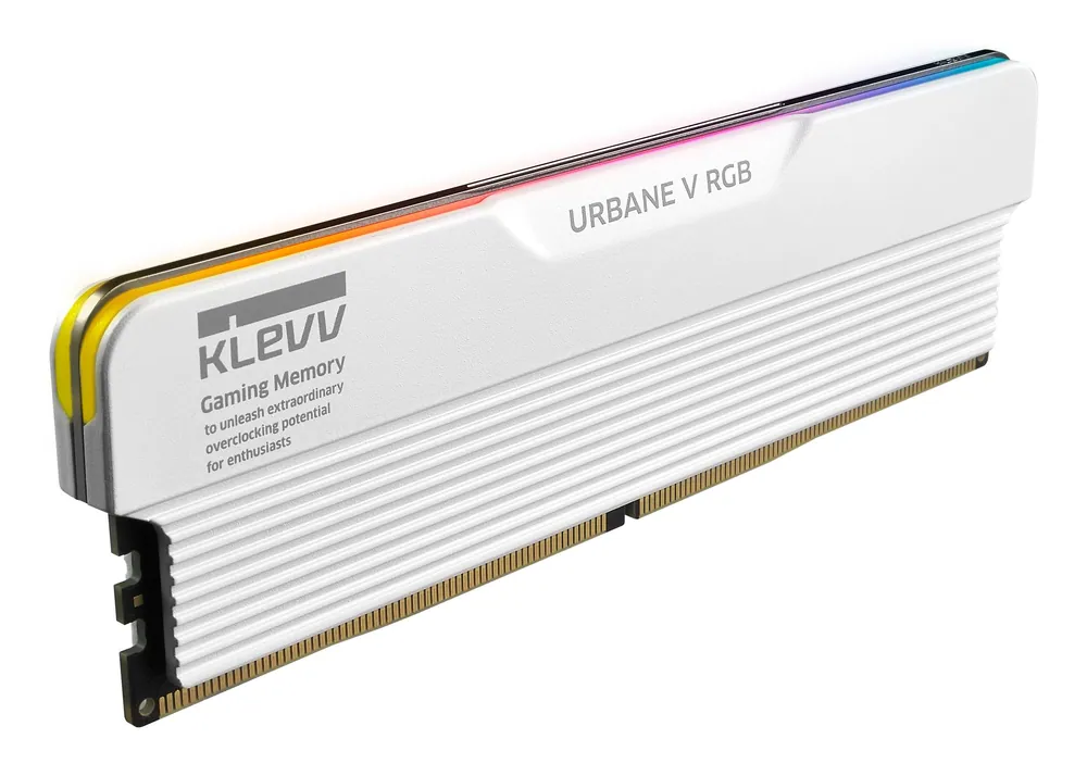 KLEVV URBANE V RGB 32GB 6000MT/s DDR5 memória CL28 Kit of 2 fehér RGB – 8. kép
