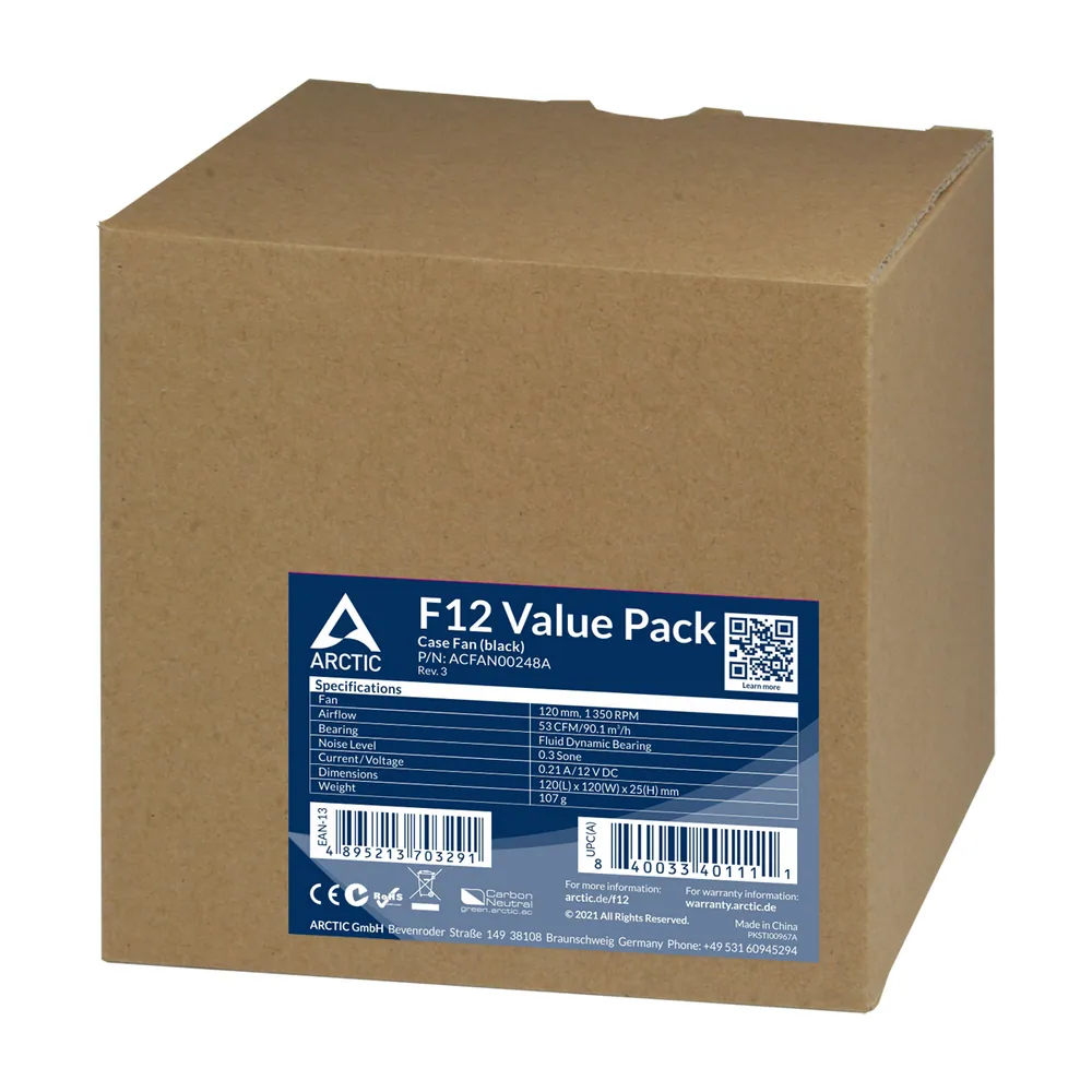 Arctic F12 Black Value pack (5db/cs) – 5. kép