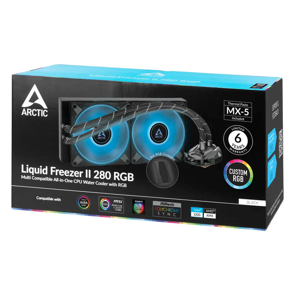 ARCTIC Liquid Freezer 280 II RGB Black + kontroller – 7. kép