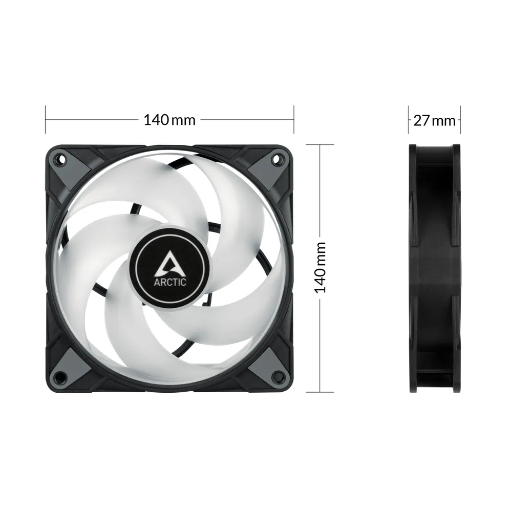 Arctic P14 PWM PST A-RGB Black – 4. kép