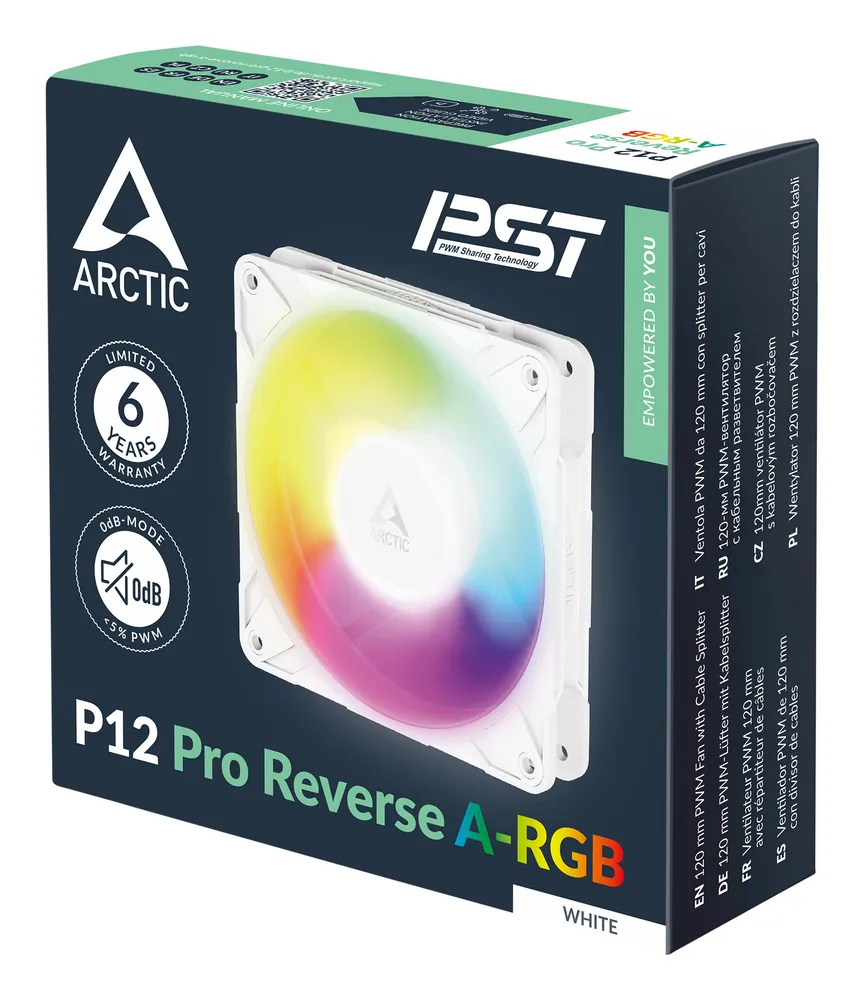 Arctic P12 Pro Reverse A-RGB White – 6. kép