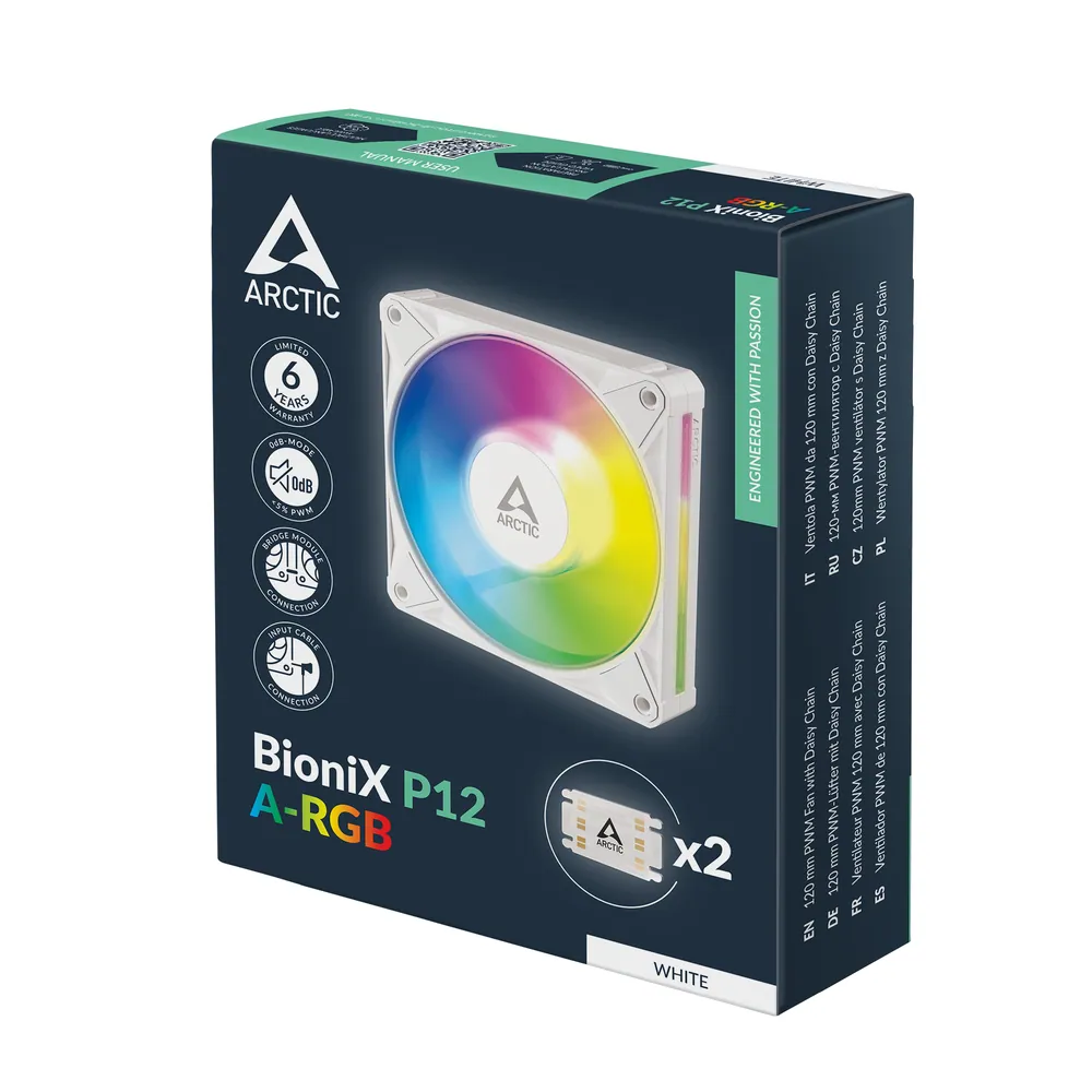 Arctic BioniX P12 A-RGB White – 8. kép