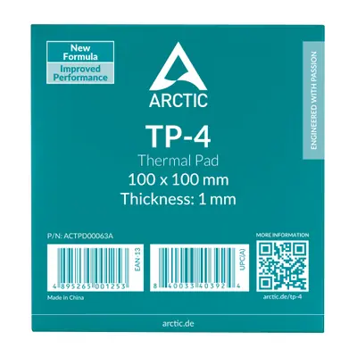 Arctic TP-4 100x100x1mm Hővezető lap (1lap/csomag) – 2. kép