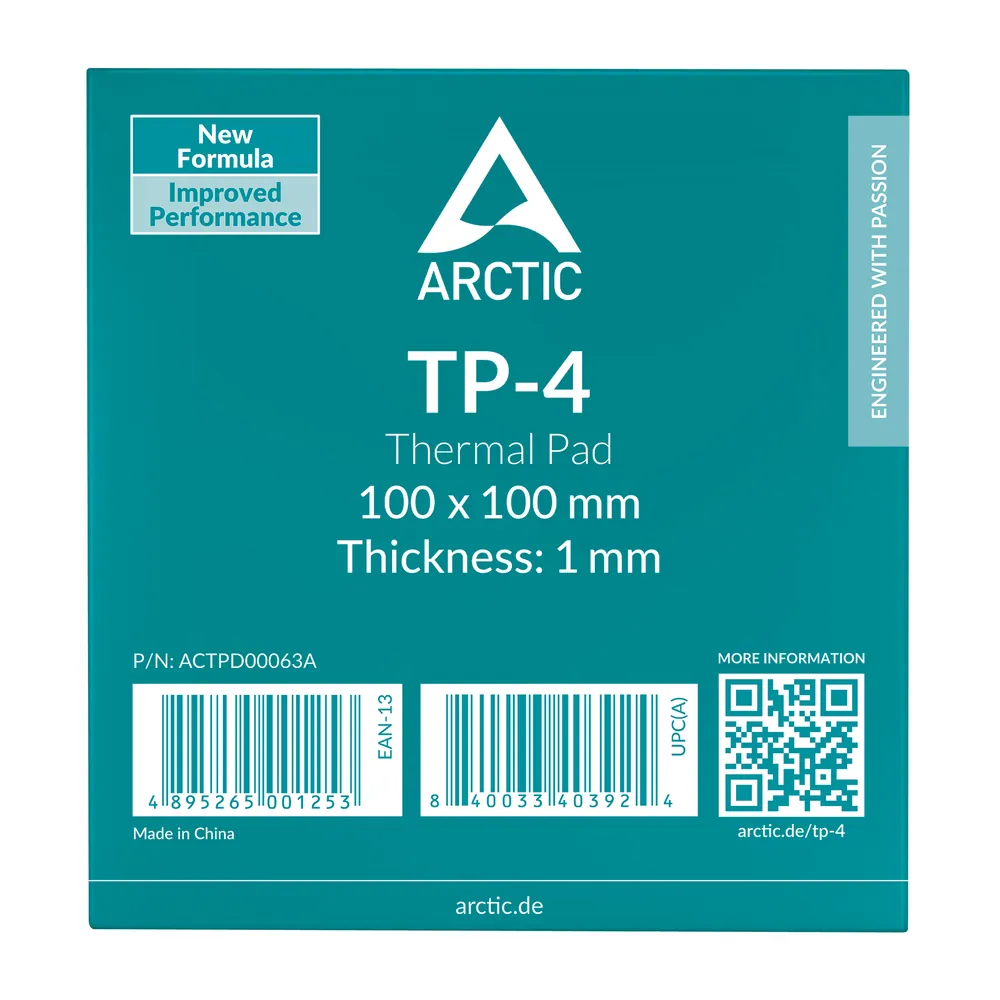 Arctic TP-4 100x100x1mm Hővezető lap (1lap/csomag) – 2. kép