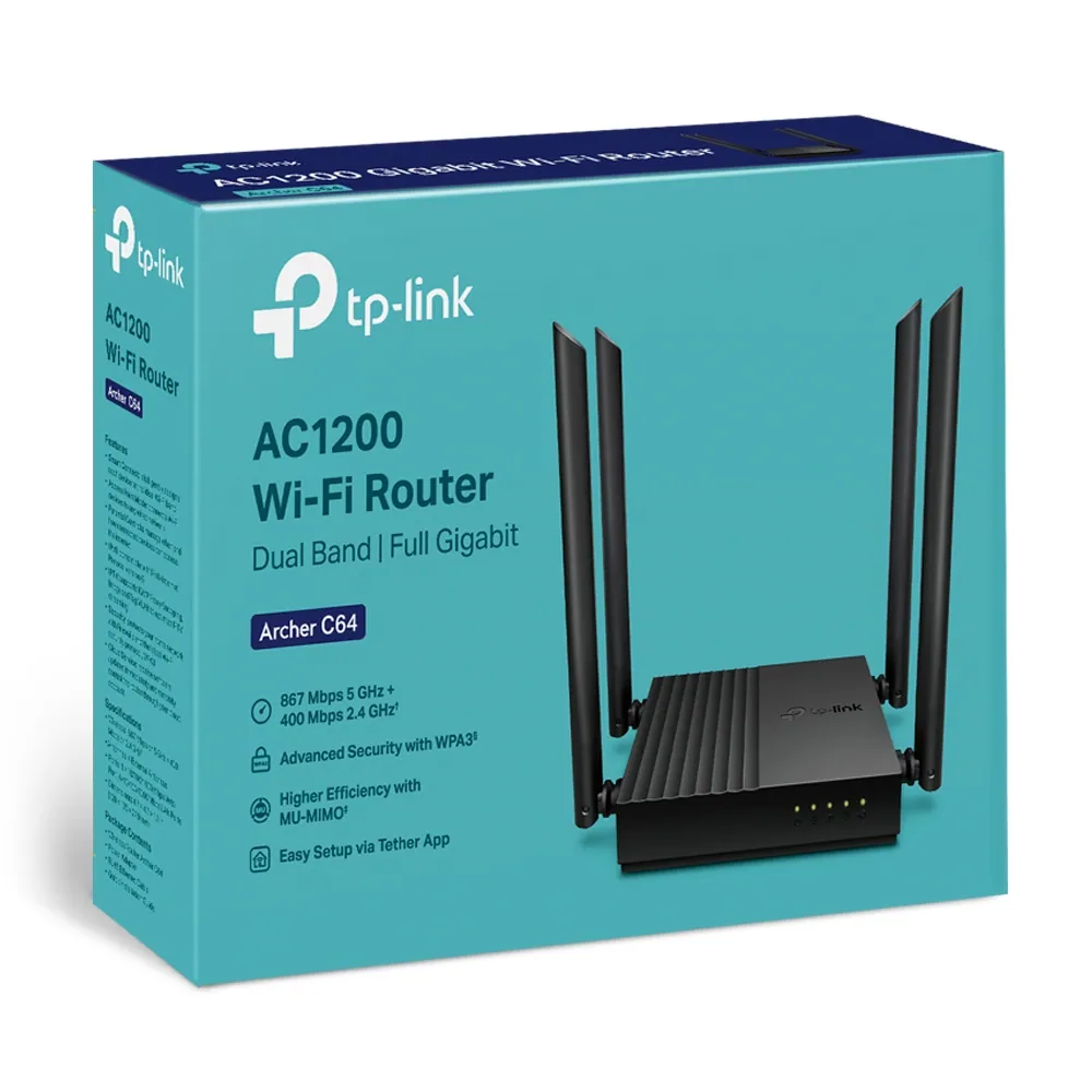 TP-Link Archer C64 AC1200 Wireless MU-MIMO WiFi Router – 4. kép