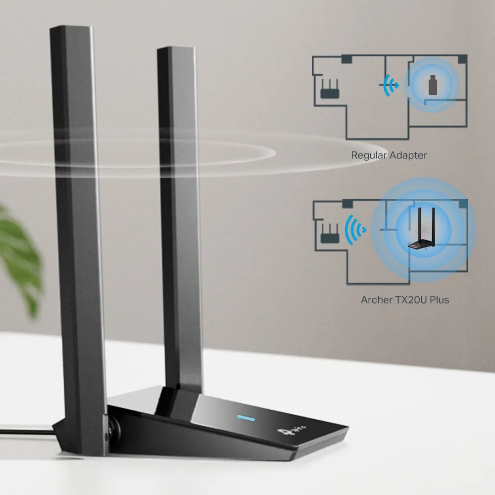 TP-Link Archer TX20U Plus AX1800 Dual Antennas High Gain Wireless USB Adapter – 5. kép