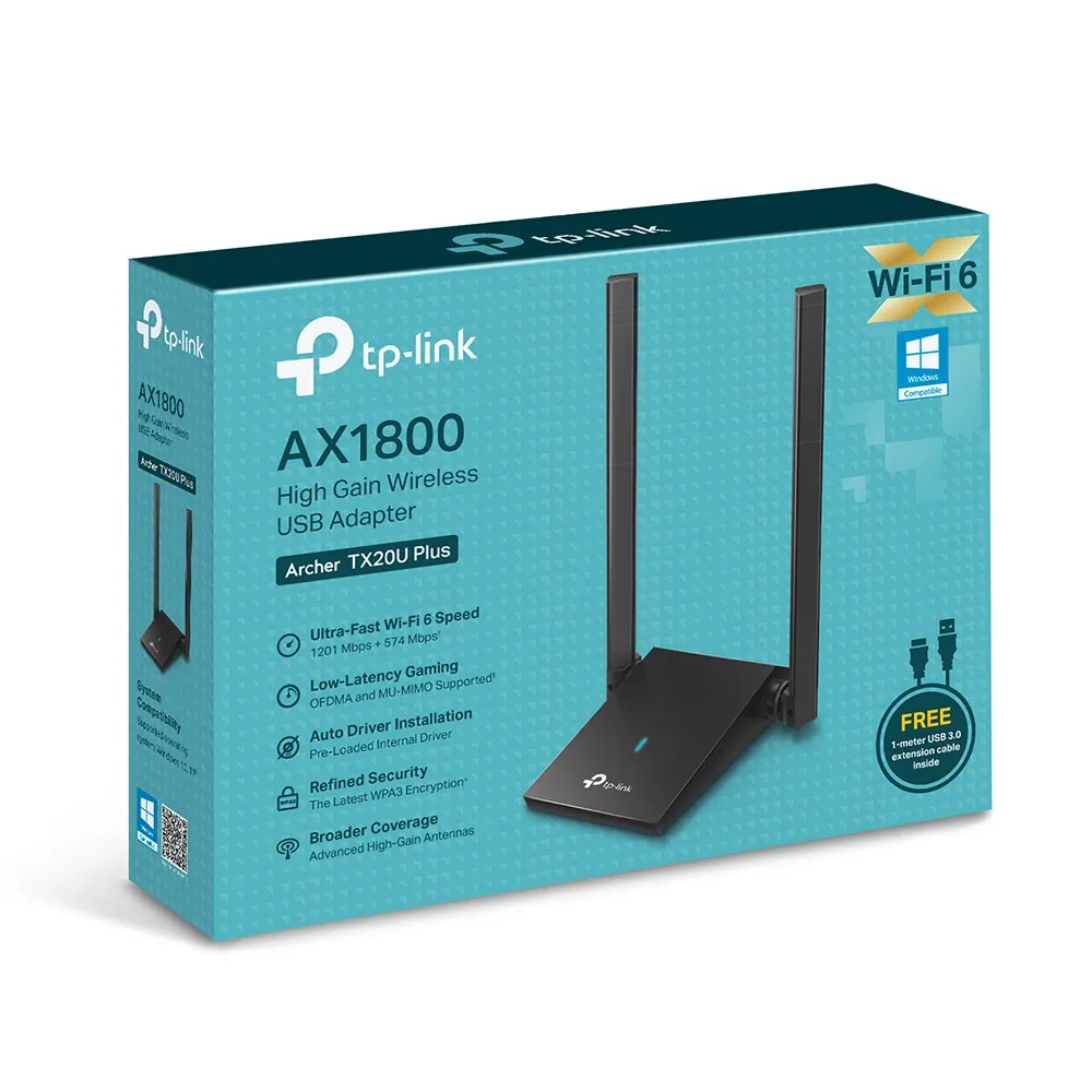 TP-Link Archer TX20U Plus AX1800 Dual Antennas High Gain Wireless USB Adapter – 6. kép