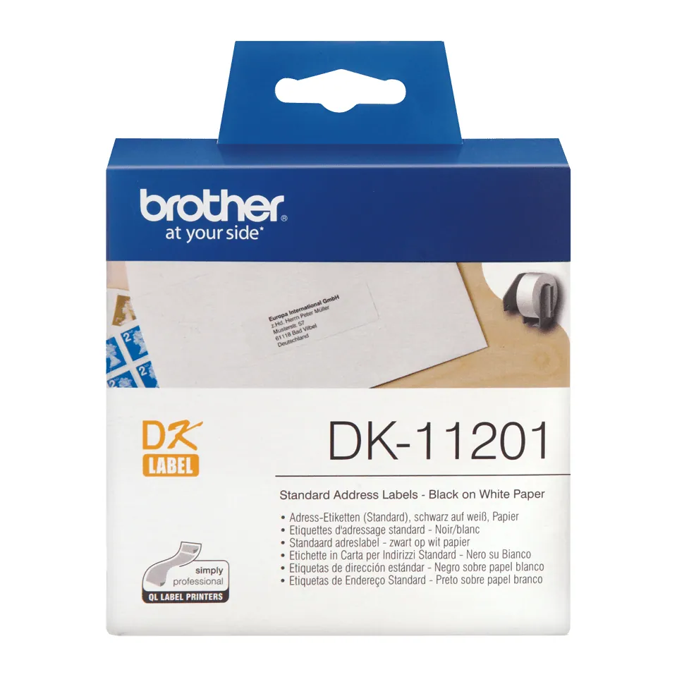 Brother DK-11201 elővágott öntapadós címke 400db/tekercs 29mm x 90mm White – 3. kép