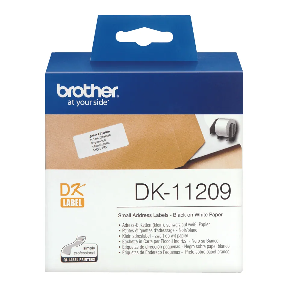 Brother DK-11209 elővágott öntapadós címke 800db/tekercs 29mm x 62mm White – 2. kép